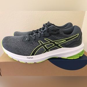 ASICS GT-1000 11 Men's Running Shoes Size 7.5 Sheet Rock Gray Green Black 7 1/2